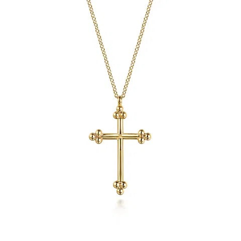 BUJUKAN 14K YG 24MM CROSS NECK