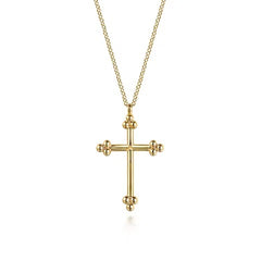 BUJUKAN 14K YG 24MM CROSS NECK