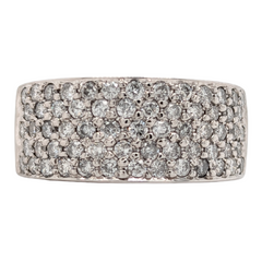 Estate: 14K White Gold 1CTW Diamond Pave Band