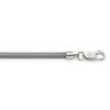 Sterling Silver 3MM Metallic Rubber Cord Brown