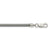 Sterling Silver 3MM Metallic Rubber Cord Brown