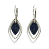 Estate Gabriel & Co Sterling Sliver Sapphire Teardrop Earrings S2728419