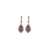 14K WG 1.03CTW CREATED ALEXANDRITE .07CTW DIA EARRINGS
