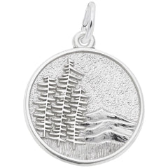 Sterling Silver Mountain Scene Charm