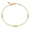14K YG BEADED STATIONS BRACELE