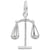 Sterling Silver Scales of Justice Charm