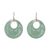 Estate 14kt Yellow Gold Carved Flower Jade Earrings