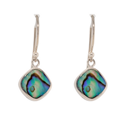 Sterling Silver Abalone Double Sided Dangle Earrings