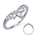 14K White Gold Marquise V Shape Contour Band with Diamonds