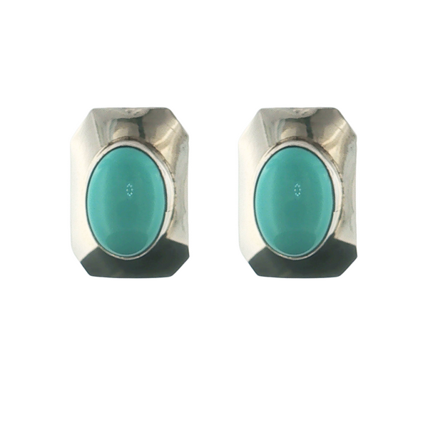 Estate Sterling Sliver Turquoise Native American Earrings