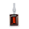 Sterling Silver Garnet 1.87CT Garnet Necklace with White Topaz