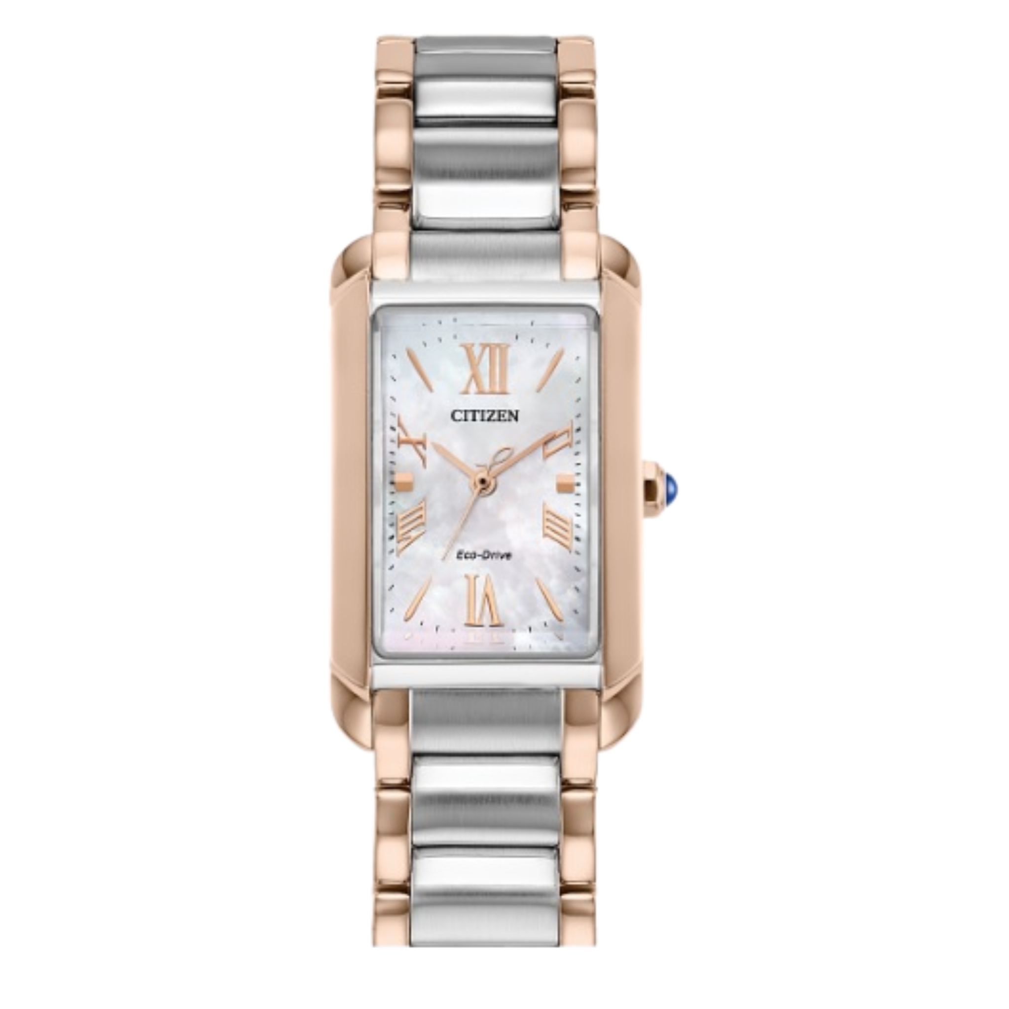 Citizen Eco Drive Bianca Stainless Steel with Rose Accents & Mother of Pearl EW5624-54Y