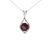 14K White Gold Checkerboard Rhodolite Garnet Pendant