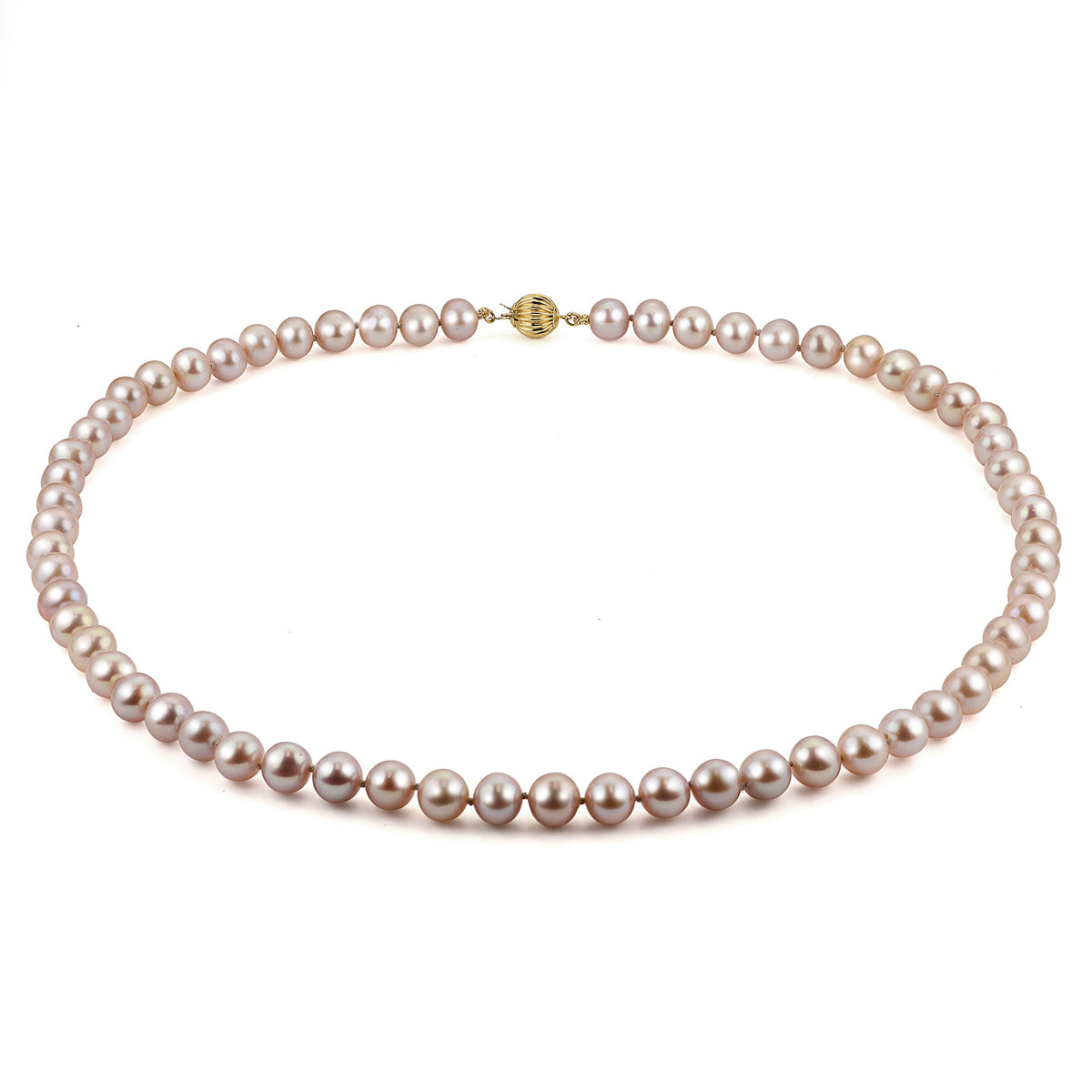 14K Gold Natural Pink Freshwater Pearl Strand 20"