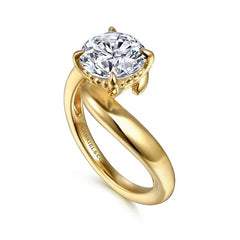 14K Yellow Gold Bettie Bypass 2CT Round Engagement Ring Mount S2086903