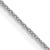 14K White Gold .8MM Round Cable Chain 18".