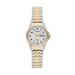 Citizen Quartz Ladies Expansion Watch Two Tone Watch with Large Numbers