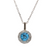 14K Blue Topaz Birthstone Pendant and Chain
