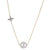 14K Pearl with Diamond Flower Necklace