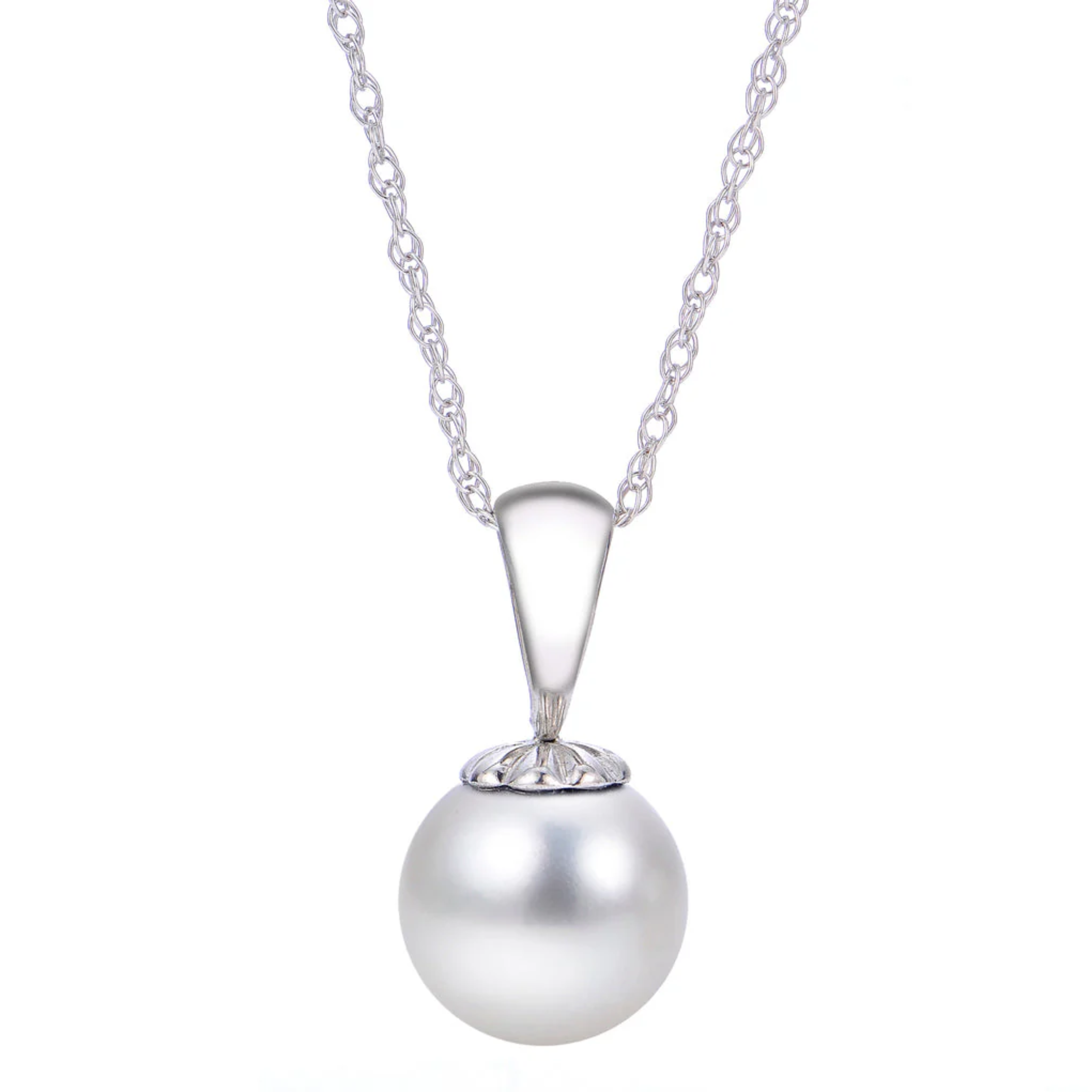 14K Gold Freshwater Pearl Pendant with Chain 18"