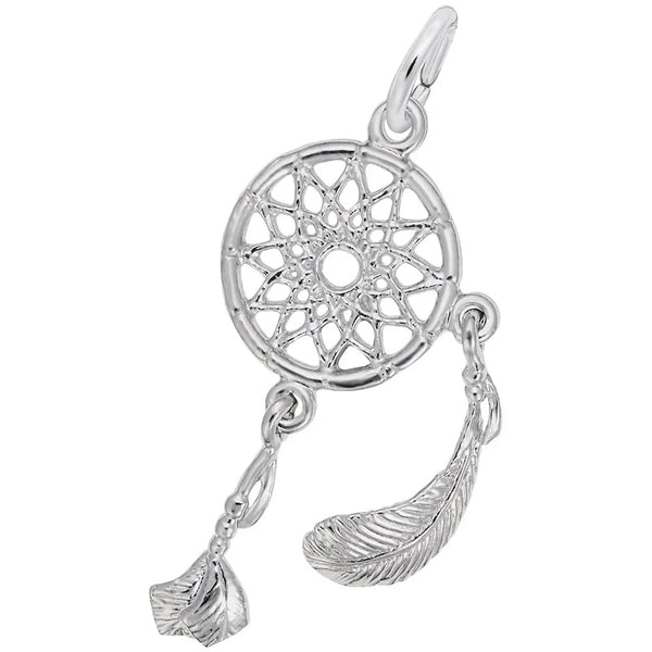 Sterling Silver Dream Catcher Charm.