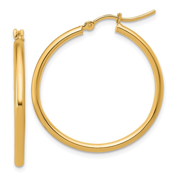 14K Yellow Gold 20MM Hoop Earrings
