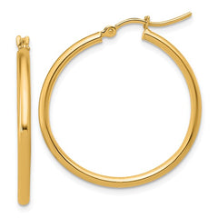 14K Yellow Gold 20MM Hoop Earrings