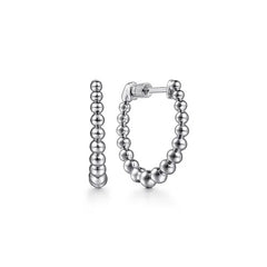 Sterling Silver Bujukan Graduated 20mm Classic Hoop Earrings