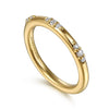 14K Yellow Gold .12CTW Three Diamond Station Band S2124748