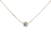 18kt Yellow Gold .81ct Diamond Solitaire Necklace Adjustable 18in