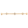 14K Yellow Gold Diamond Clover Station Flex Bracelet