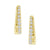 18K Yellow Gold Tapered Diamond Hoops.