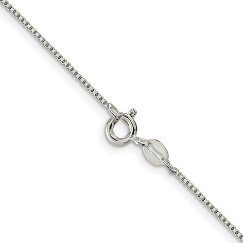 20" Sterling Silver .9MM Box Chain Necklace.