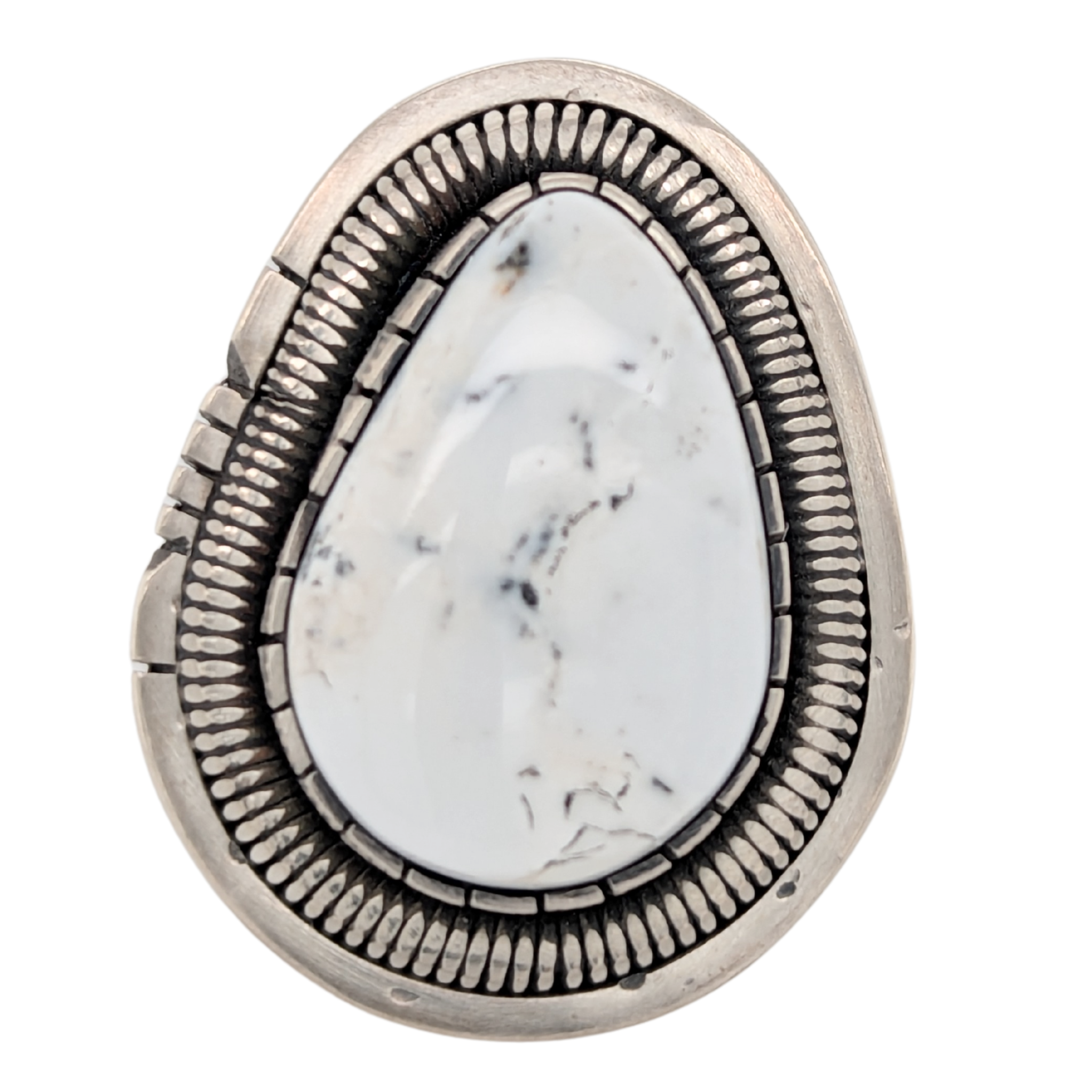 Sterling Silver White Buffalo Turquoise Ring