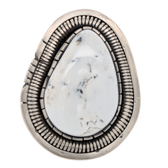 Sterling Silver White Buffalo Turquoise Ring