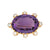 Estate: 18K Yellow Gold Amethyst & Seed Pearl Brooch