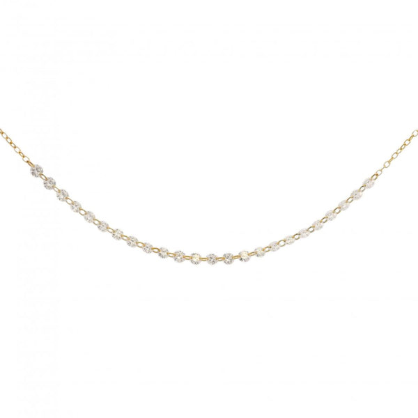 14K Yellow 1.26CTW Floating Diamond Necklace