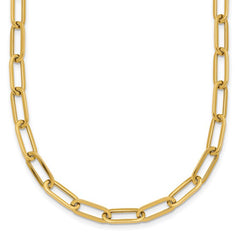 Estate 14kt 18" 4MM Hollow Paperclip Chain