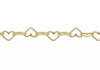 14K YG HEART CHAIN BRACELET 7"