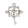 Estate 14kt White Gold 3.75ctw Diamond Edwardian Pendant/Brooch