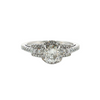 Estate 14kt White Gold Halo Style Engagement Diamond 1ctw I I1 Ring