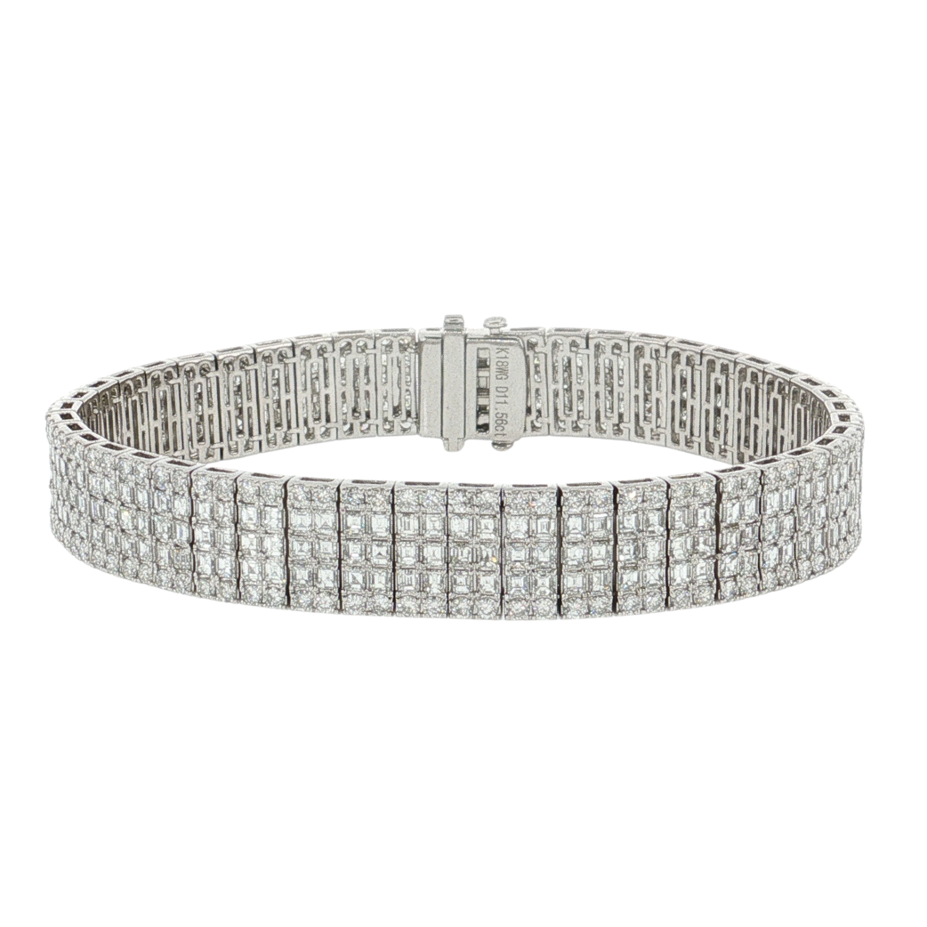 18kt White Gold 11.56ct H VS Diamond Bracelet