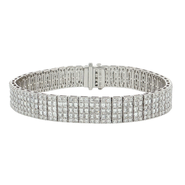 18kt White Gold 11.56ct H VS Diamond Bracelet