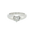 Estate 14kt White Gold .47ct RBC TLB I1 Diamond Cathedral Solitaire Ring