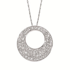 14K WG .50CTW PAVE CIRCLE PEND