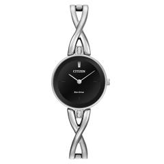 Citizen Eco Drive Axiom Stainless Watch Black Dial EX1420-50E
