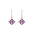 S/S AMETHYST CLUSTER DROP EARRINGS