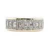 14kt Yellow Gold .71ctw Baguette .31ctw Round Diamond Band