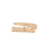 14K Yellow Gold Diamond Pave Bypass Ring