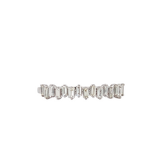 14K White Gold Diamond Baguette Stackable Ring